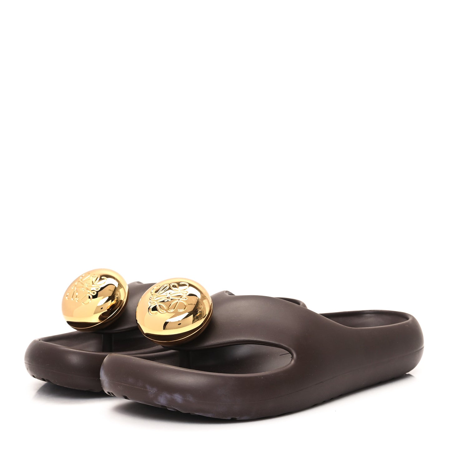 Foam Rubber Paula's Ibiza Pebble Toe Post Sandals 36 Shitake