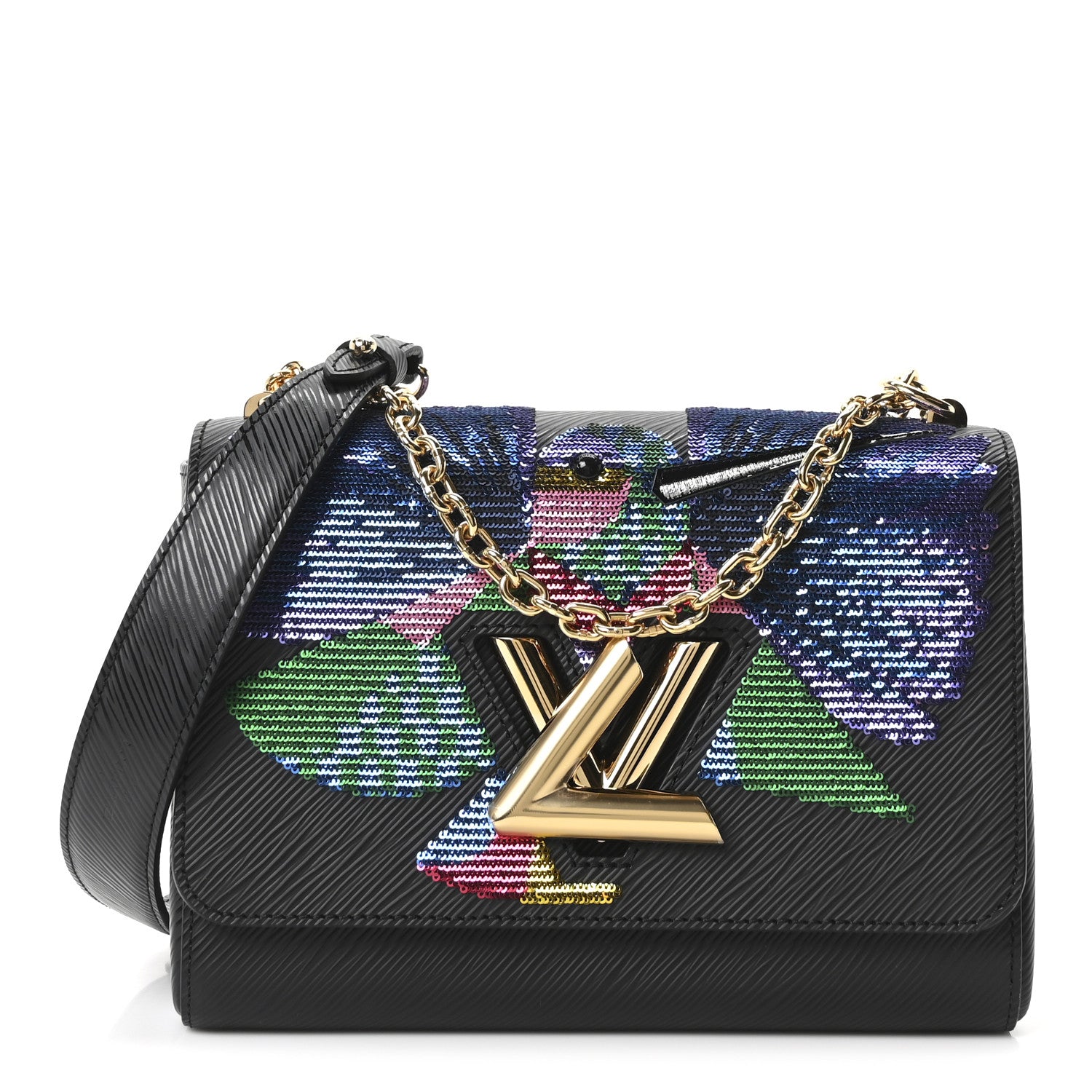 Louis Vuitton Epi Sequin Bird Twist Shoulder Bag MM Black 1 of 10
