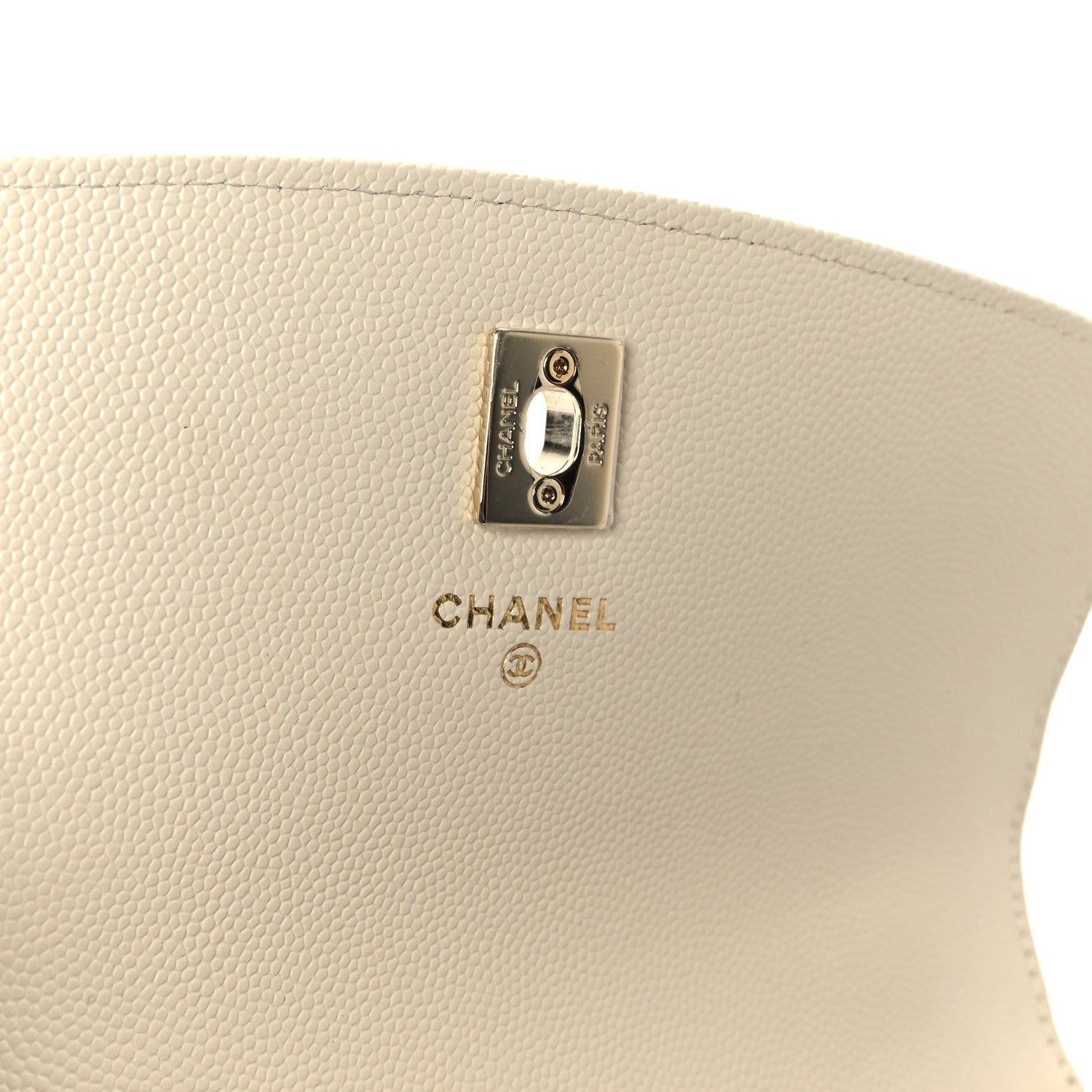 Chanel Caviar Quilted Trendy Handle Clutch With Chain Ecru 6 of 12