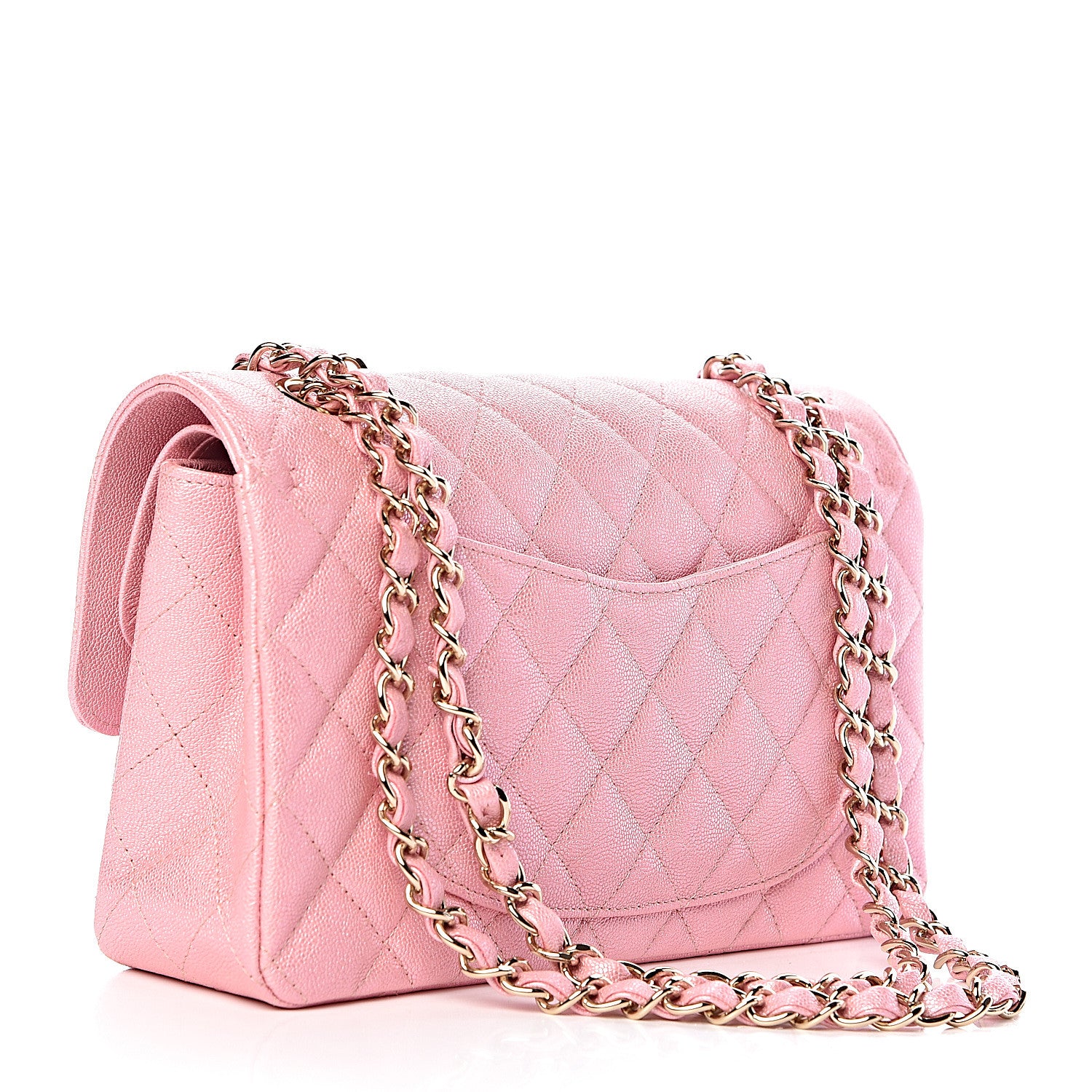 Chanel Iridescent Caviar Quilted Small Double Flap Pink 3 of 11