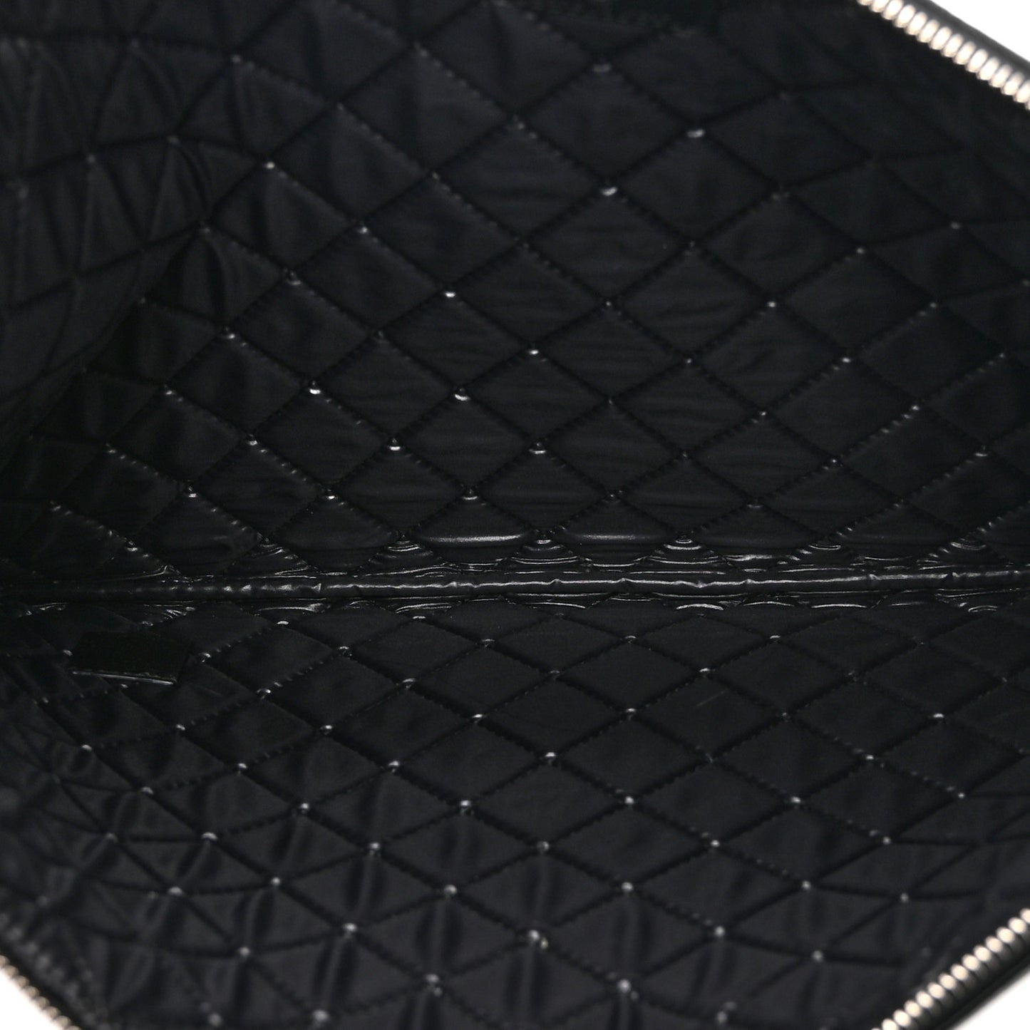 Caviar Studded Medium Deauville Pouch  Black