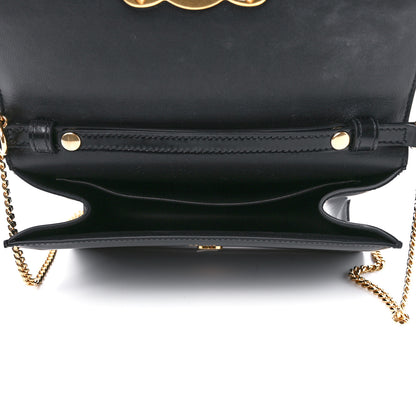 Celine Shiny Calfskin Triomphe Soir Clutch Black 5 of 10