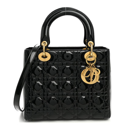Christian Dior Patent Cannage Medium Lady Dior Black 1 of 11