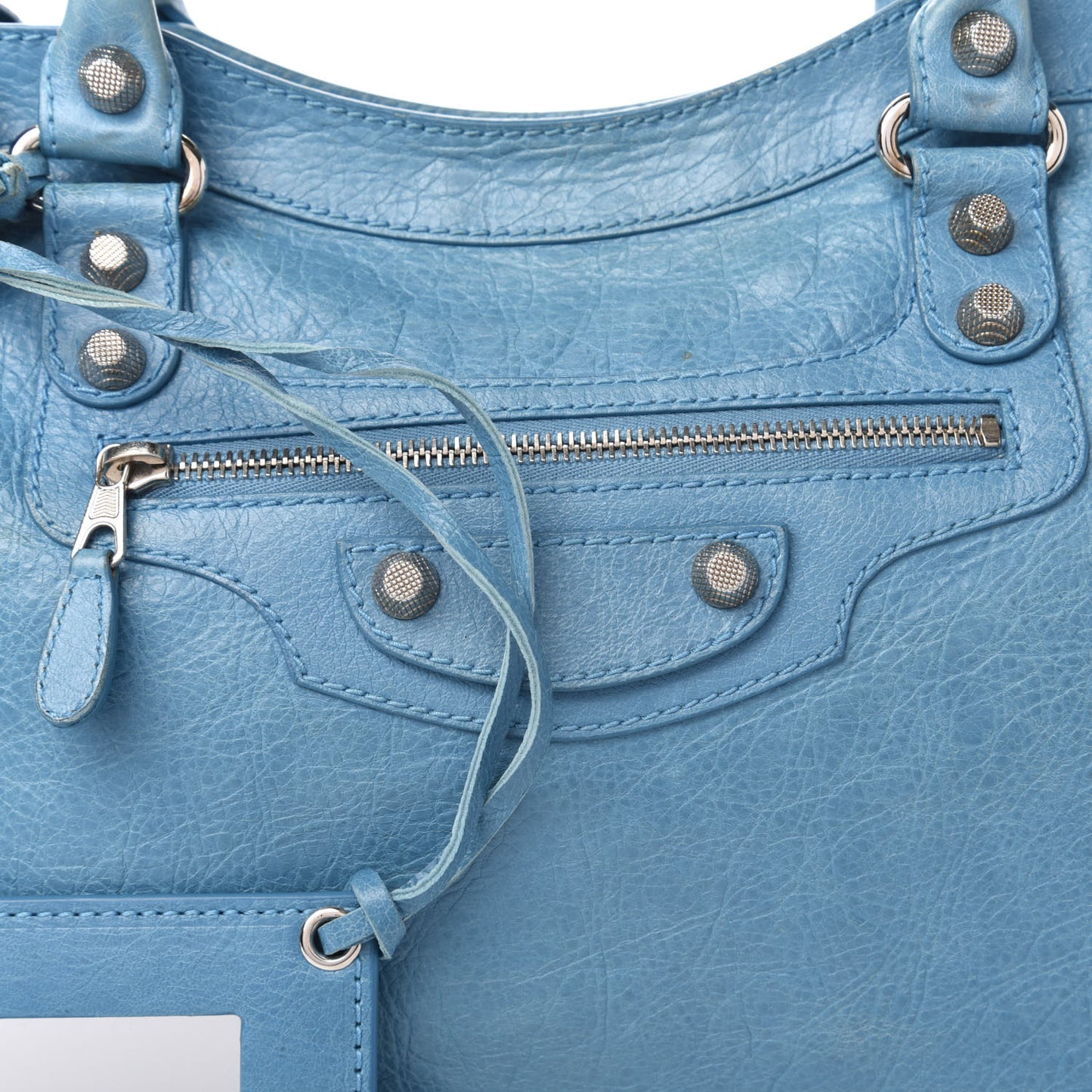 Agneau Giant 12 Silver Hardware City Bleu Indigo