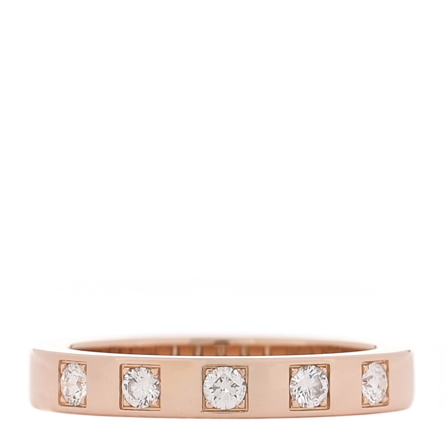 Bulgari 18K Rose Gold Diamond Marry Me Band Ring 48 4.5 1 of 5