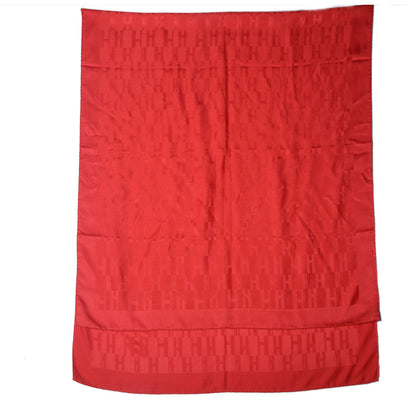 Hermes Silk Wool Faconnee Grand H Scarf Rouge Vif 3 of 5