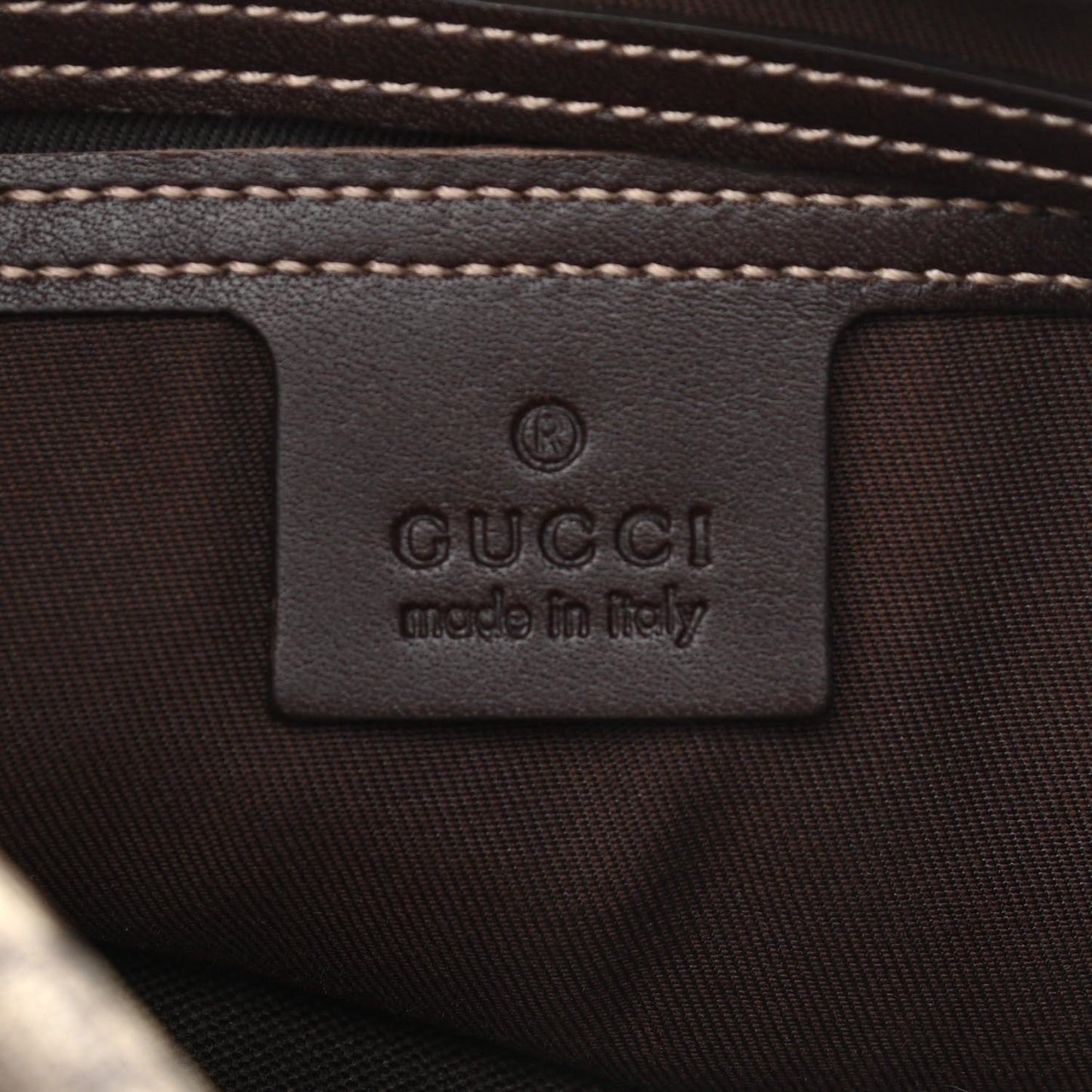 GG Supreme Monogram Belt Bag Dark Brown