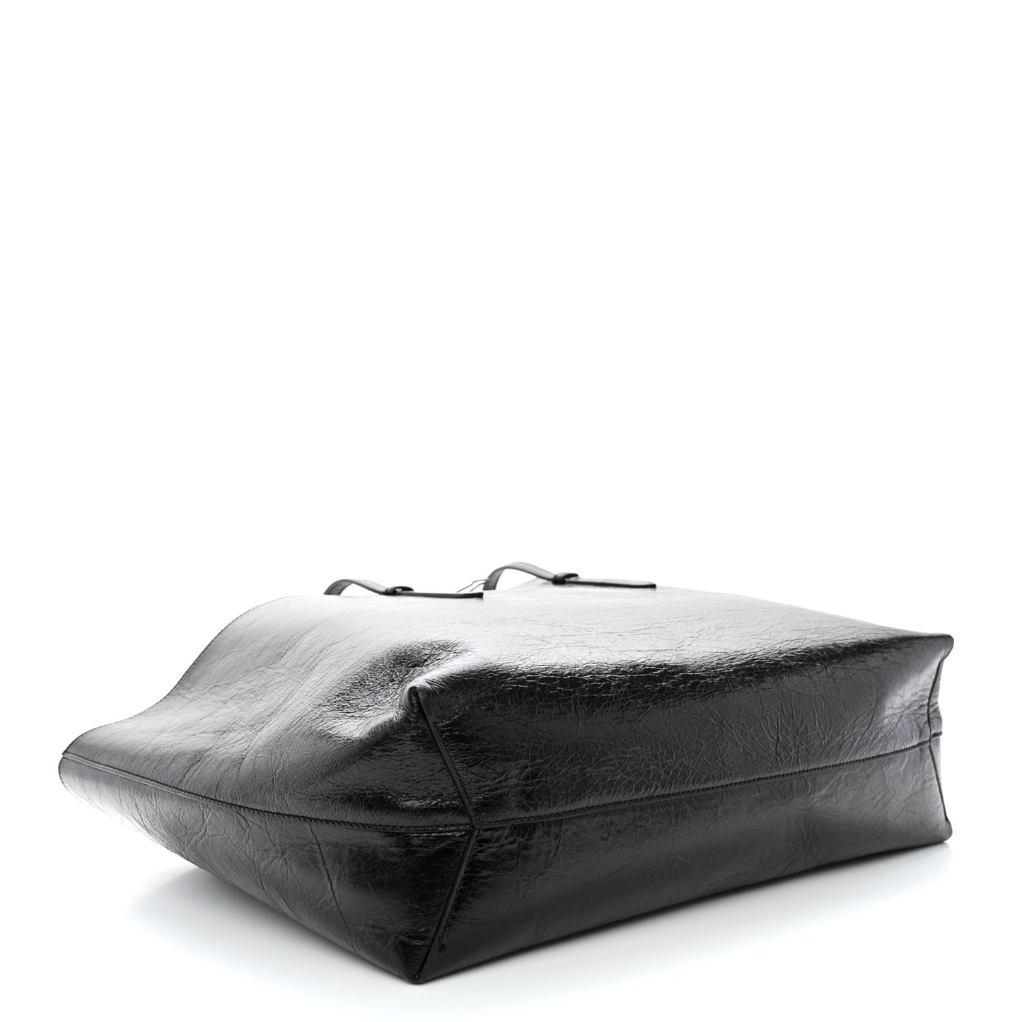 Calfskin Binder Shopper Tote Black