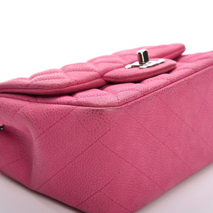 Chanel Iridescent Caviar Quilted Mini Square Flap Hot Pink 9 of 11