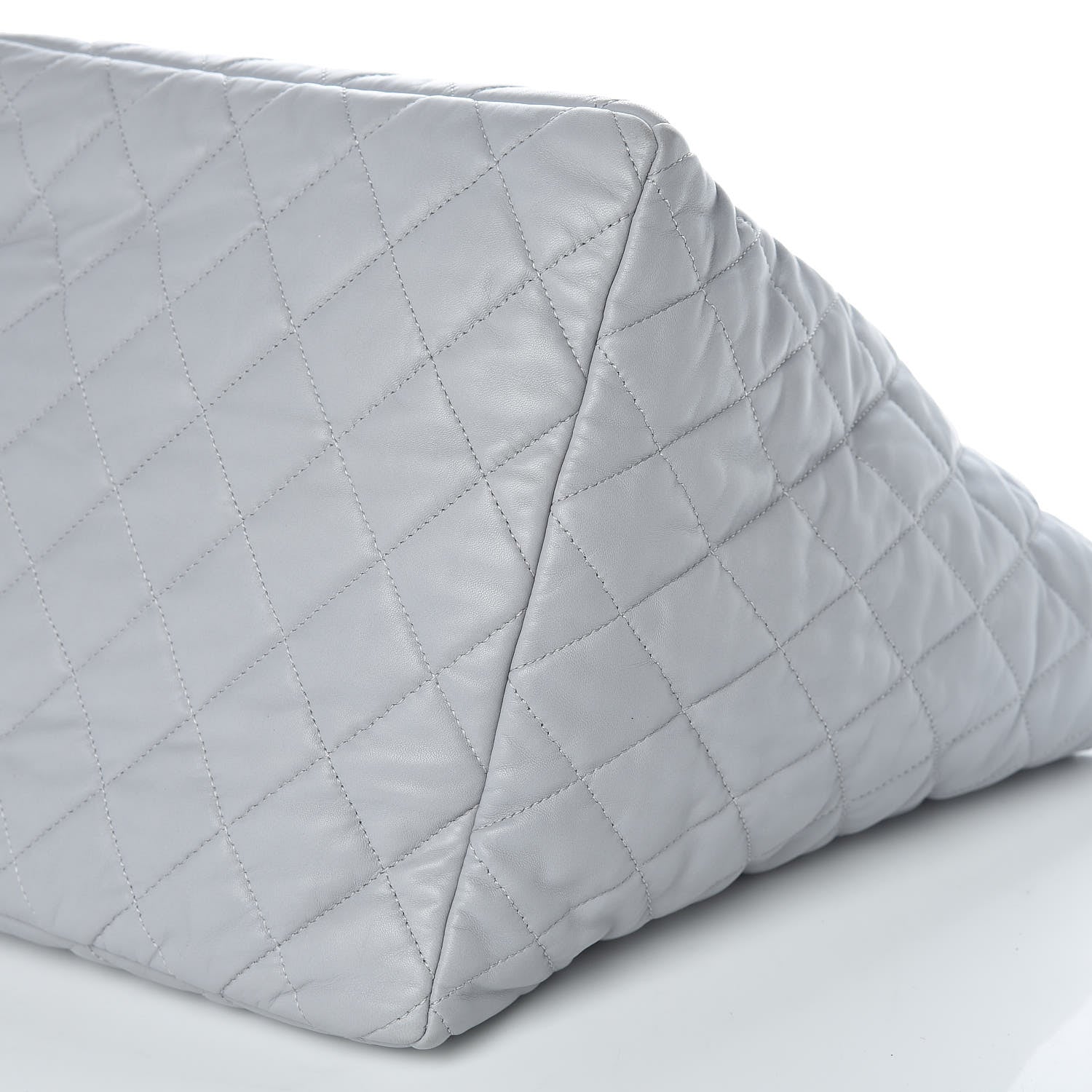 Chanel Lambskin Quilted Large Week End on Mars Tote Grey 10 of 10