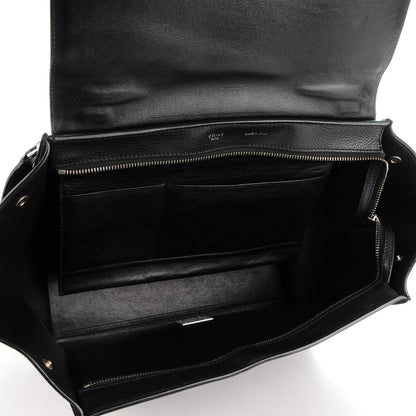 Celine Drummed Calfskin Suede Medium Trapeze Black 5 of 7