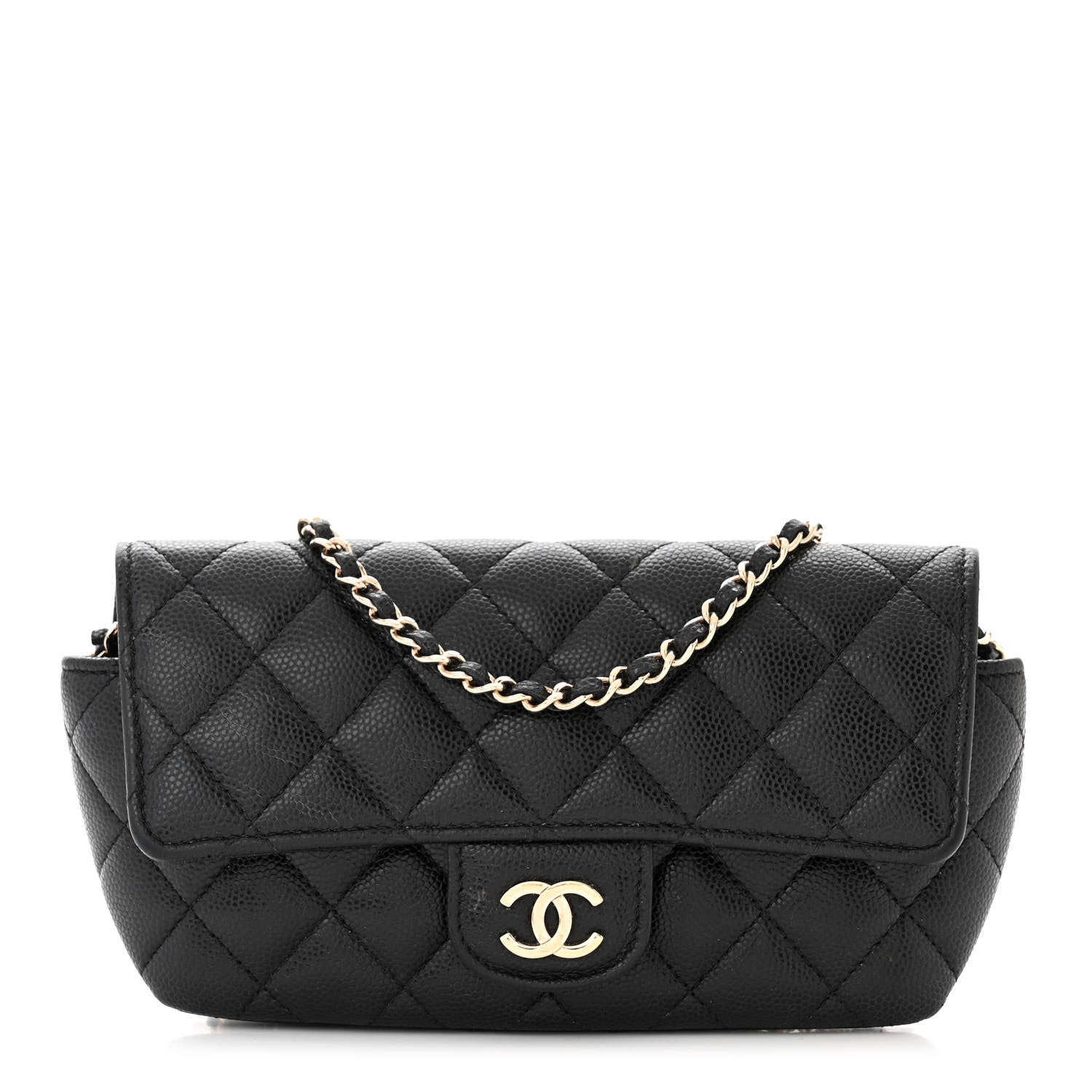 Chanel Caviar Quilted Glasses Case With Chain Black 1 of 12