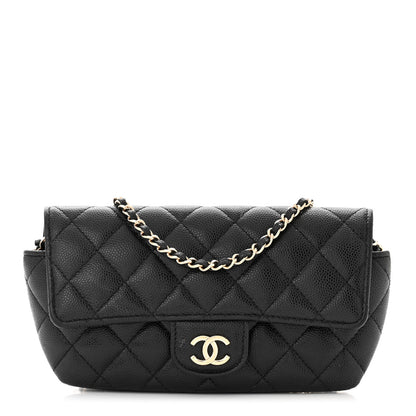 Chanel Caviar Quilted Glasses Case With Chain Black 1 of 12