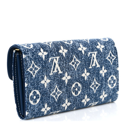 Louis Vuitton Monogram Jacquard Denim Sarah Wallet Bleu 3 of 6