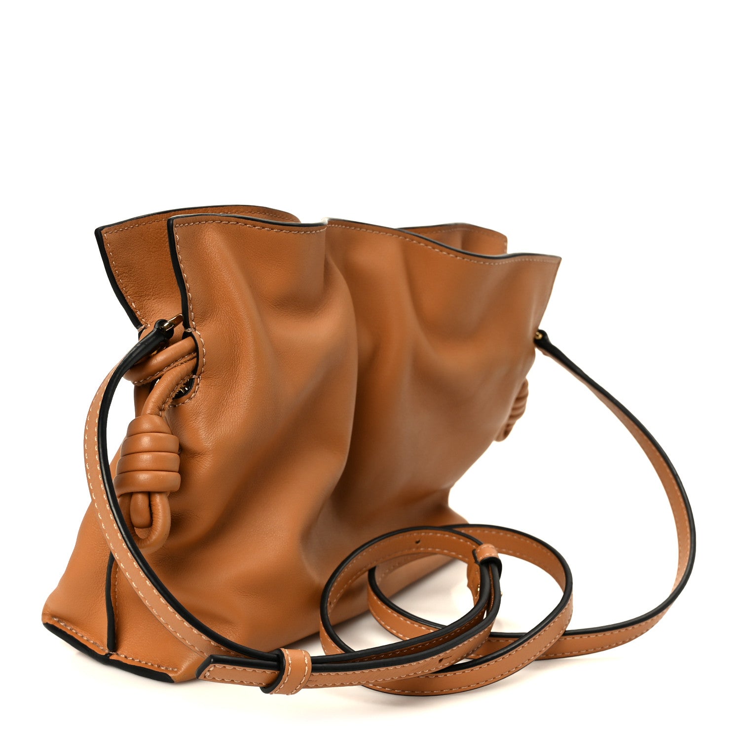 Loewe Calfskin Mini Flamenco Knot Clutch Warm Desert 3 of 10