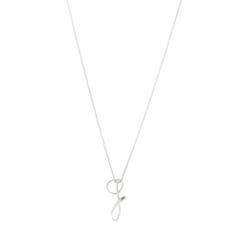 Sterling Silver Elsa Peretti Letter G Pendant Necklace