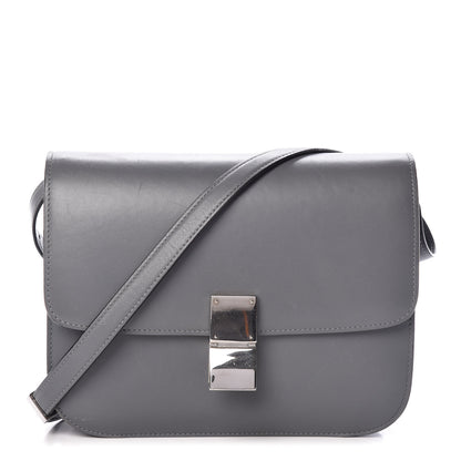 Celine Box Calfskin Medium Classic Box Flap Bag Grey 1 of 17