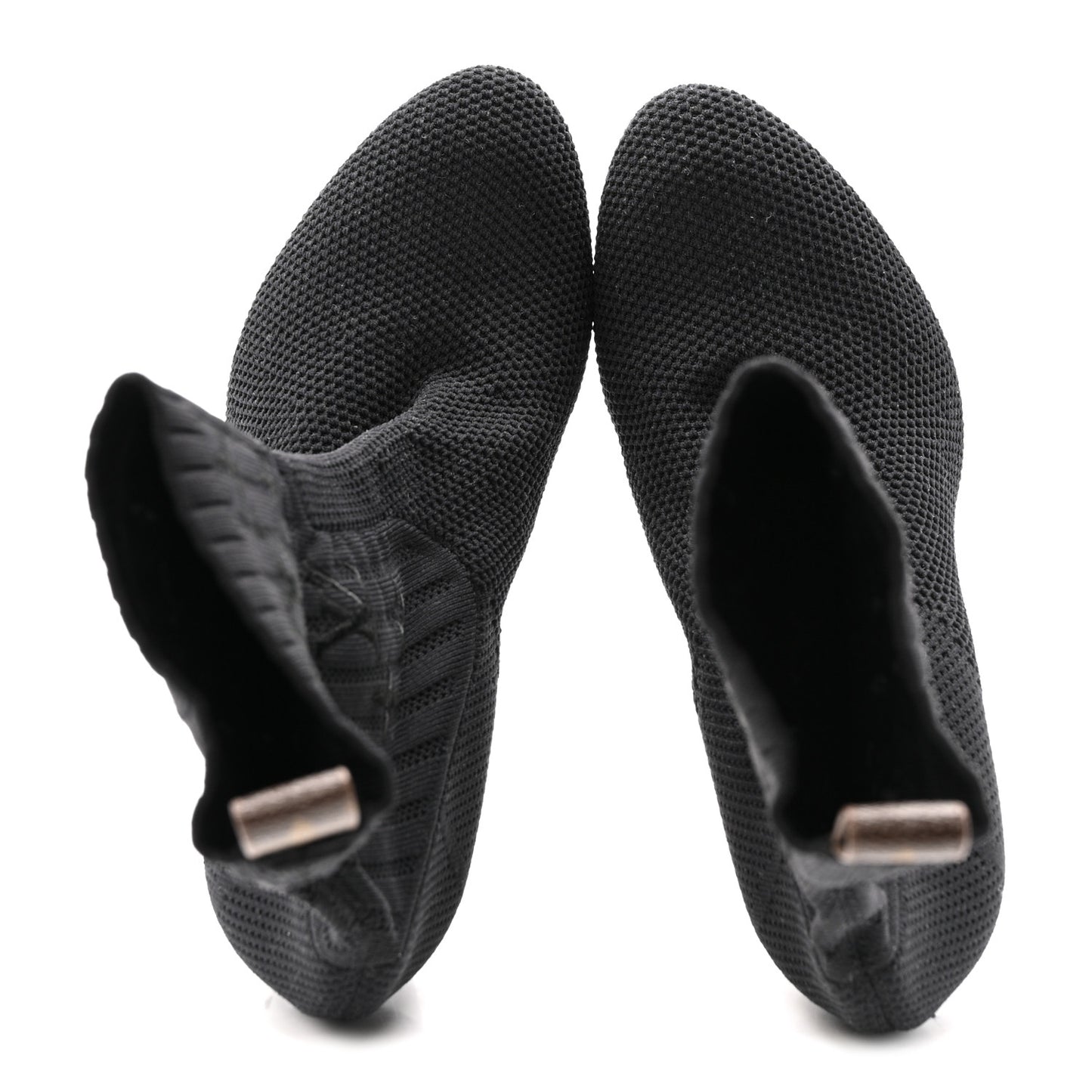 Monogram Stretch Fabric Silhouette Ankle Boots 37 Black