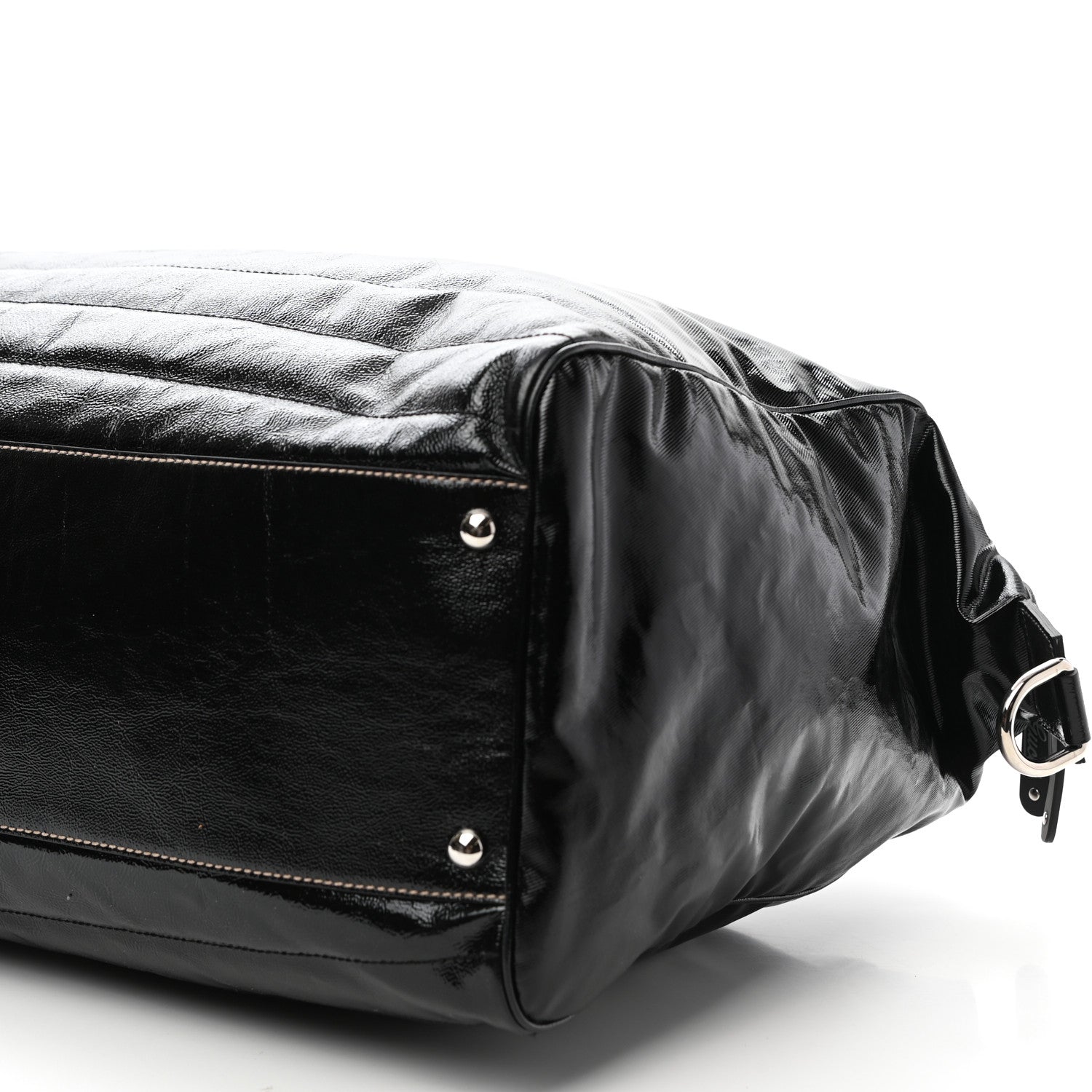 Gucci Patent Interlocking GG Duffle Bag Black 8 of 9