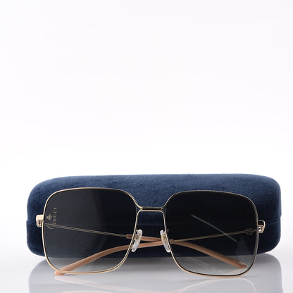 Gucci Metal Square Frame Sunglasses GG0443S Gold Grey 8 of 8