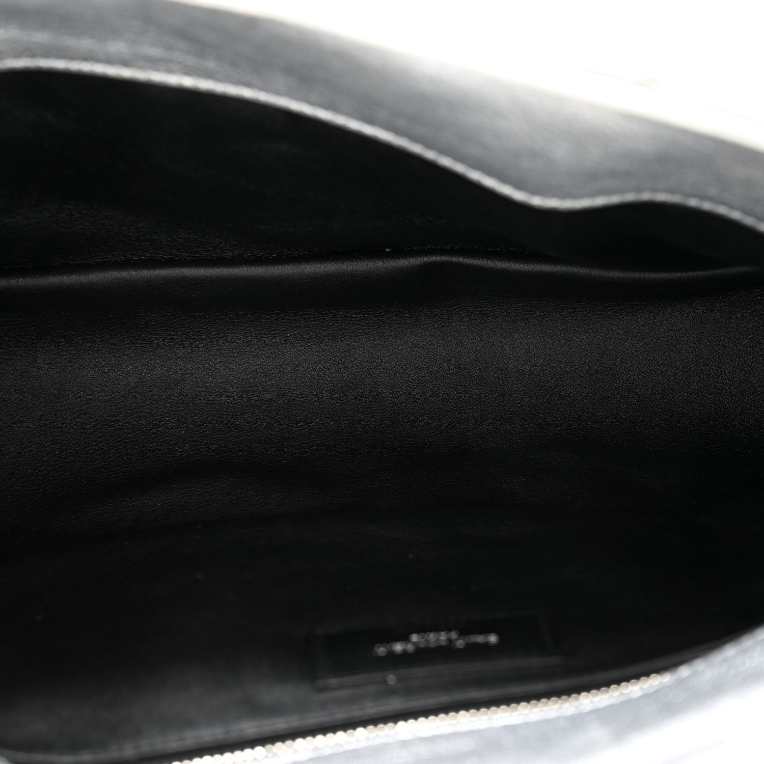 Saint Laurent Metallic Lambskin Quilted Sade Puffer Envelope Clutch Argento 5 of 11