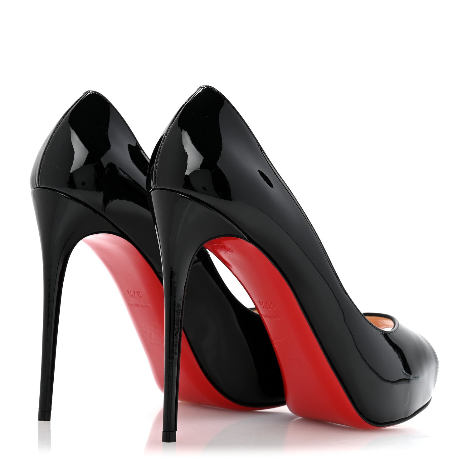 Christian Louboutin Patent New Very Prive 120 Pumps 37.5 Black Red 5 of 9