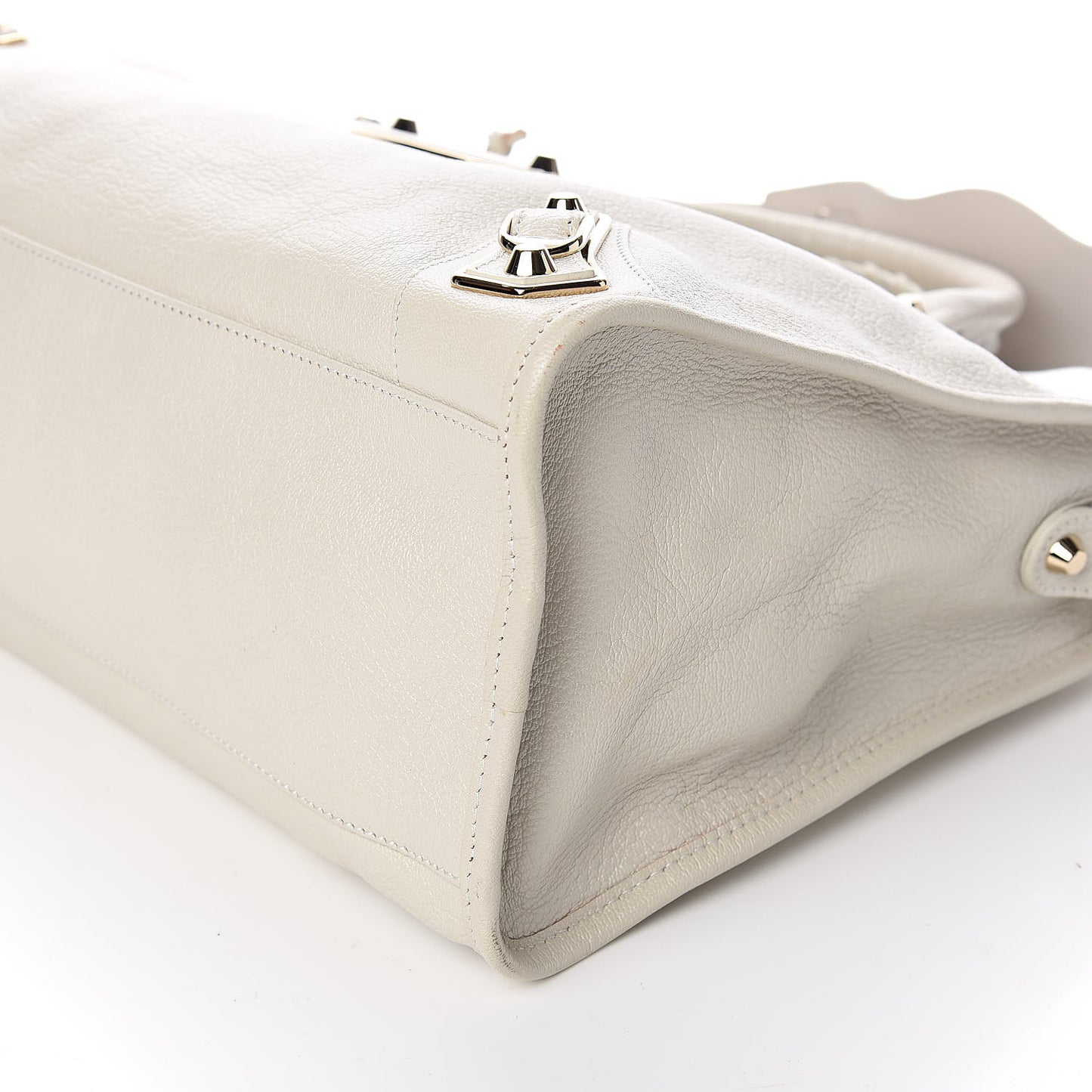 Chevre Gold Metallic Edge Hardware City Cream