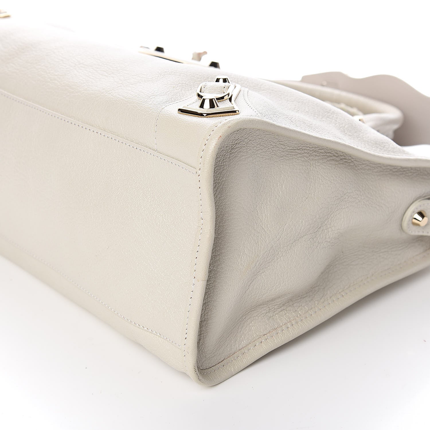 Balenciaga Chevre Gold Metallic Edge Hardware City Cream 10 of 11