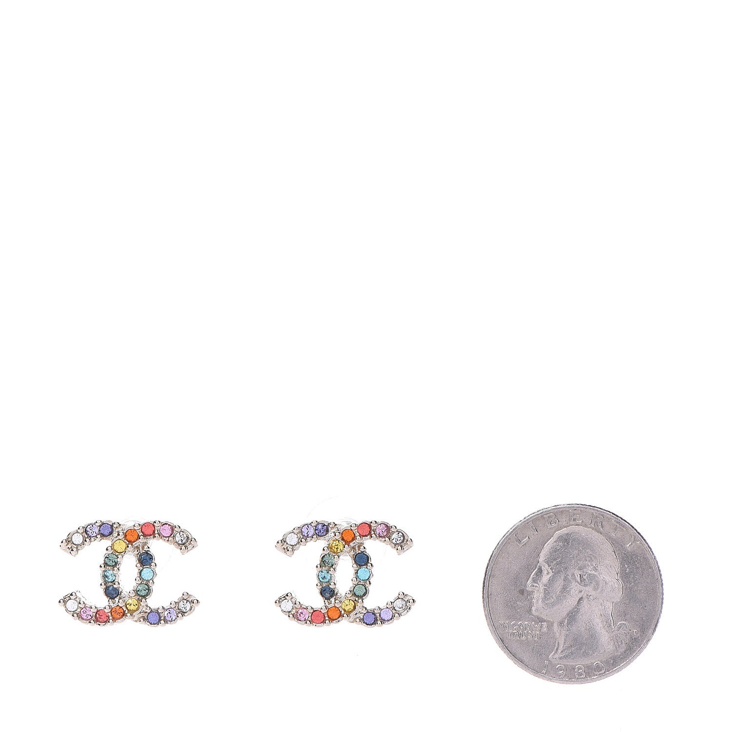 Crystal Over The Rainbow CC Earrings Gold Multicolor