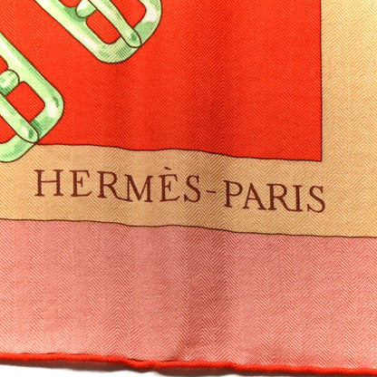 Hermes Silk Cashmere Grand Manege Shawl 140 Neige 2 of 4