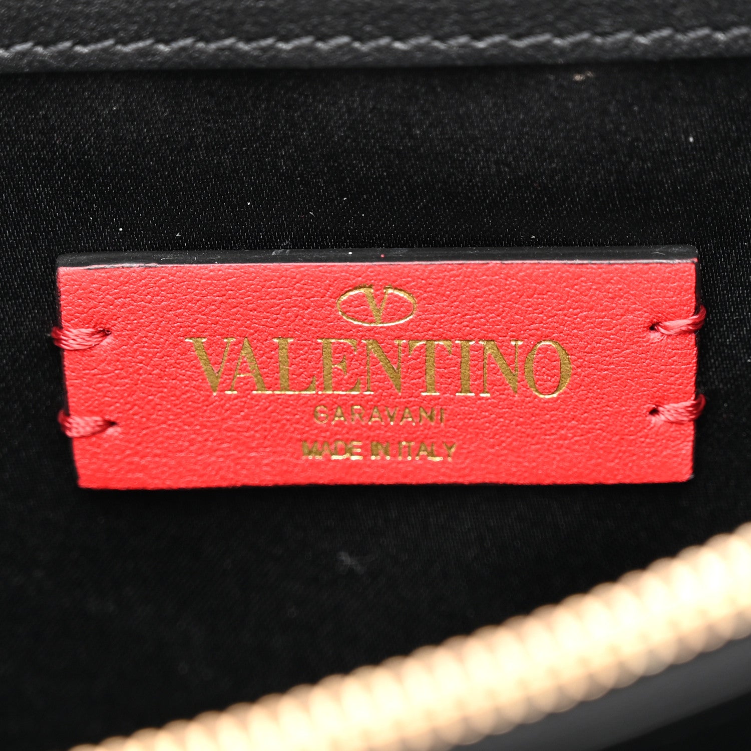 Valentino Garavani Smooth Calfskin Mini VRing Crossbody Bag Black 6 of 12