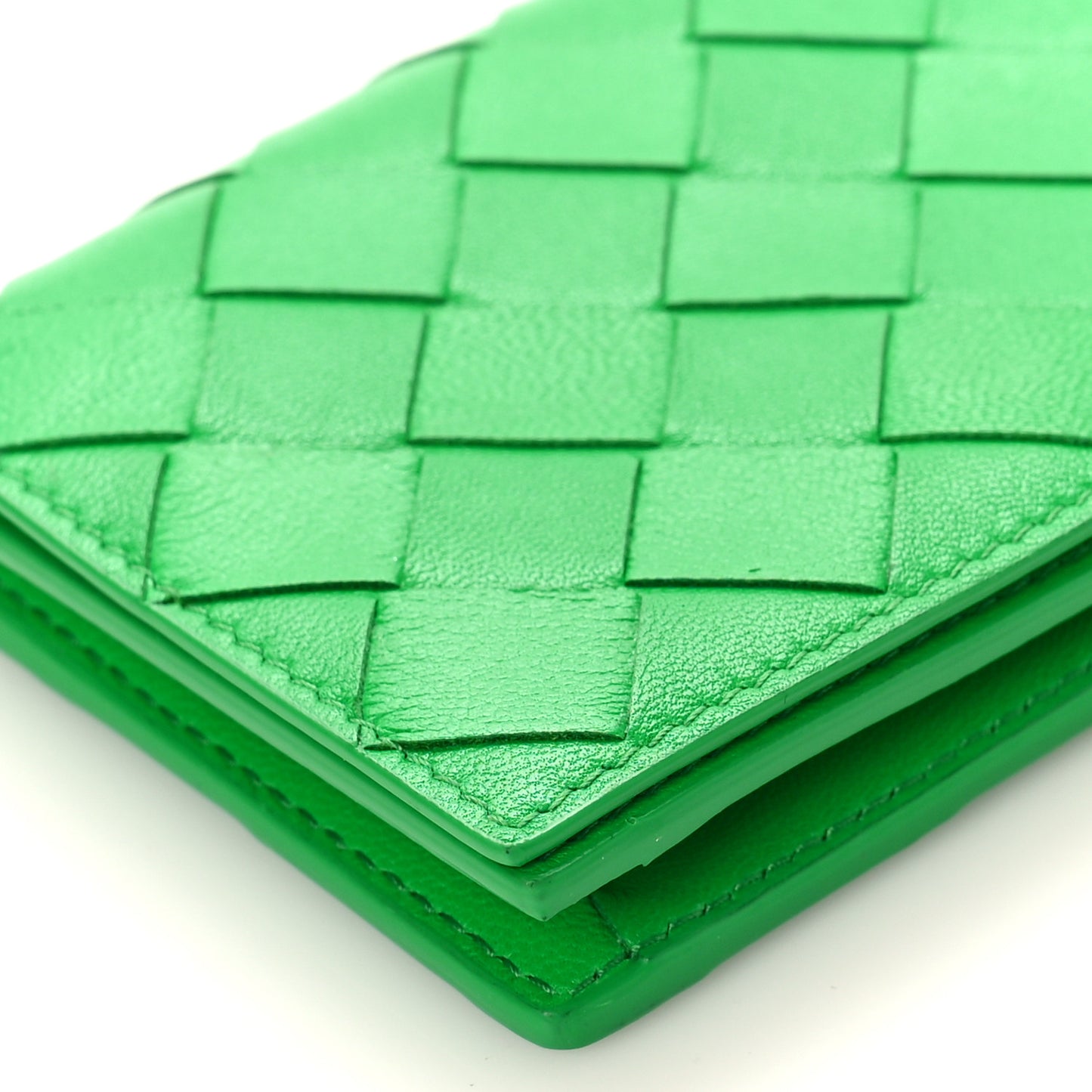 Nappa Intrecciato Card Holder Parakeet