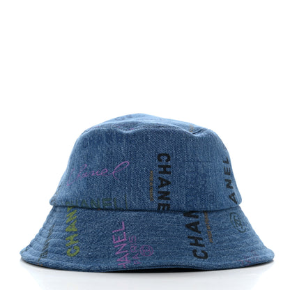Chanel Denim Mood Cloche Bucket Hat S Blue 3 of 8
