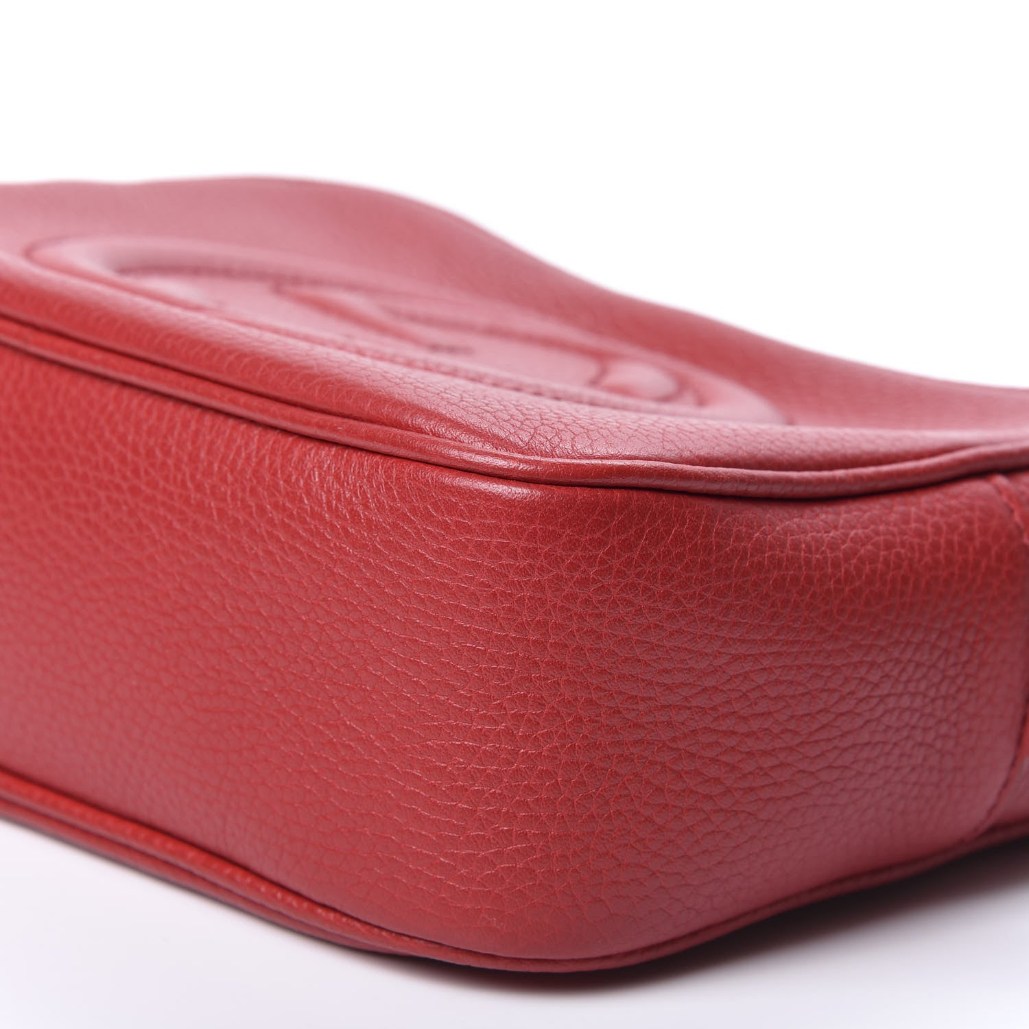 Gucci Pebbled Calfskin Small Soho Disco Bag Tabasco Red 6 of 9