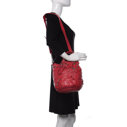 Balenciaga Agneau Giant 12 Silver Hardware Mini Pompon Rose Thulian 2 of 14