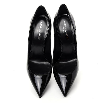 Saint Laurent Patent Opyum 110 Pumps 39 Black Silver 5 of 11