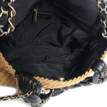 Chanel Woven Raffia Lambskin Coco Country Tote 9 of 9