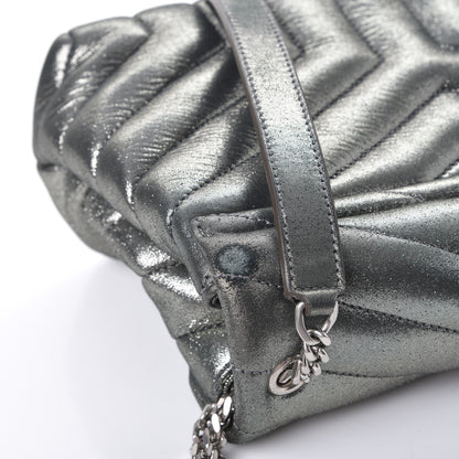 Saint Laurent Metallic Calfskin Y Calfskin Monogram Small Loulou Chain Satchel Dark Grey 8 of 8
