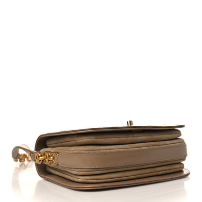 Chanel Shiny Calfskin Quilted Suede Goatskin Messenger Beige 3 of 9