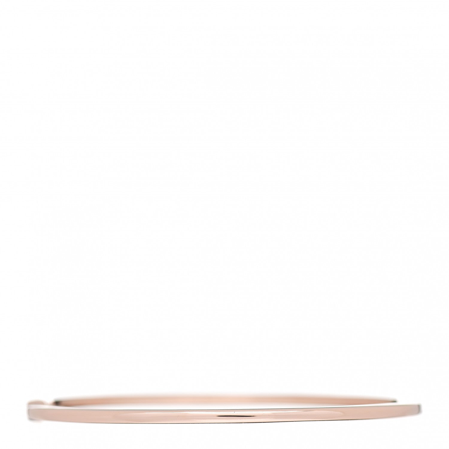 Tiffany 18K Rose Gold Diamond Metro Hinged Bangle Bracelet 2 of 3