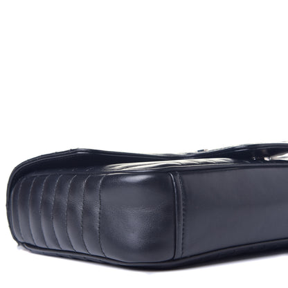 Prada Soft Calfskin Impunture Diagramme Medium Chain Flap Shoulder Bag Black 7 of 9