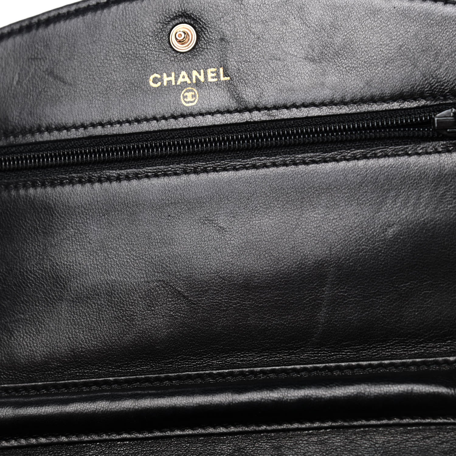 Chanel Caviar Timeless CC Wallet On Chain WOC Black 5 of 6