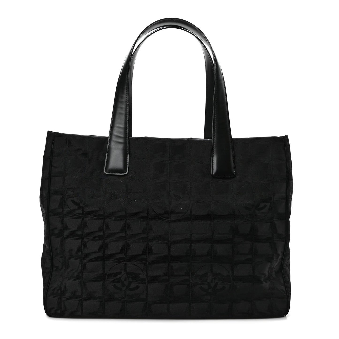 Nylon Large Travel Tote Black