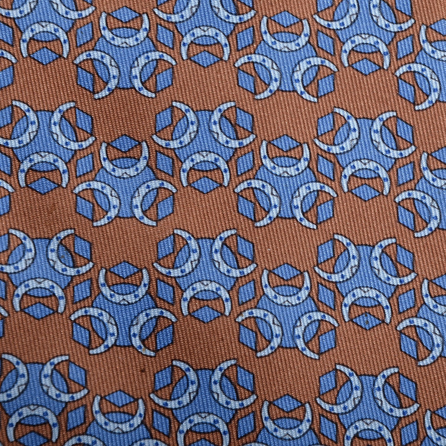 Mens Silk Twill Horseshoe Pattern Neck Tie