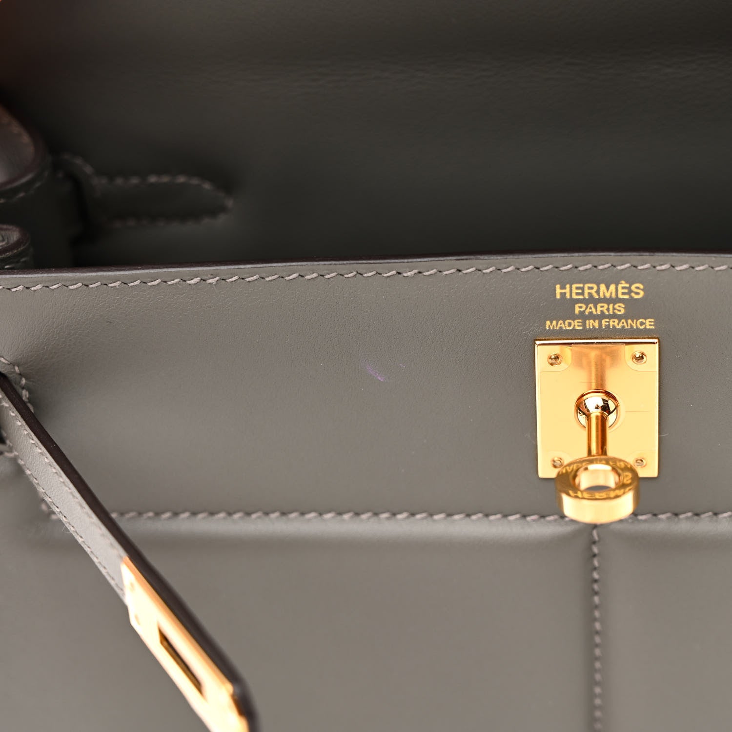 Hermes Swift Kelly Padded Sellier 25 Gris Meyer 11 of 12