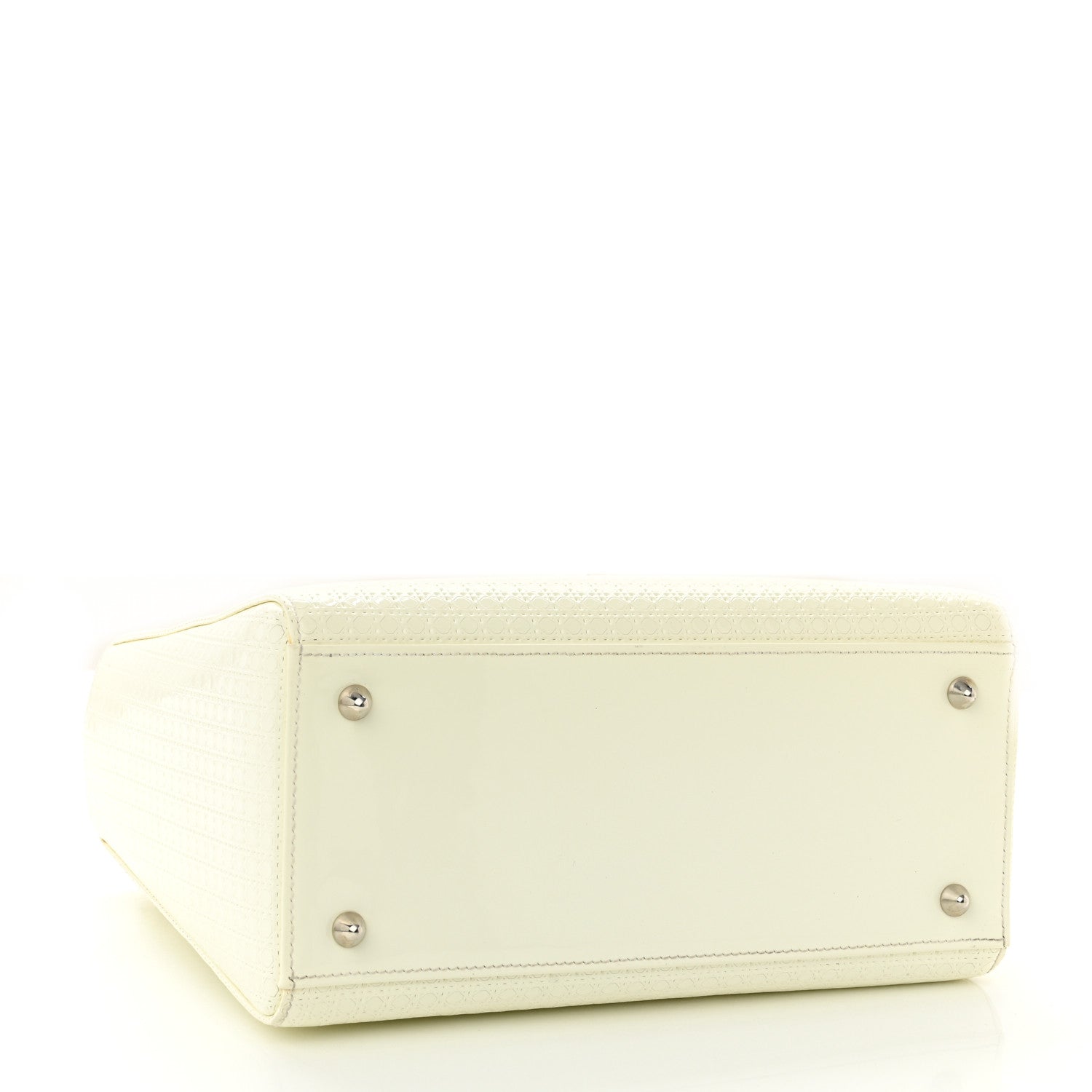 Christian Dior Patent Micro-Cannage Medium Lady Dior White 4 of 11