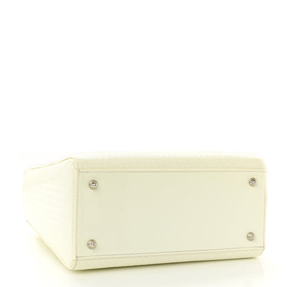 Christian Dior Patent Micro-Cannage Medium Lady Dior White 4 of 11