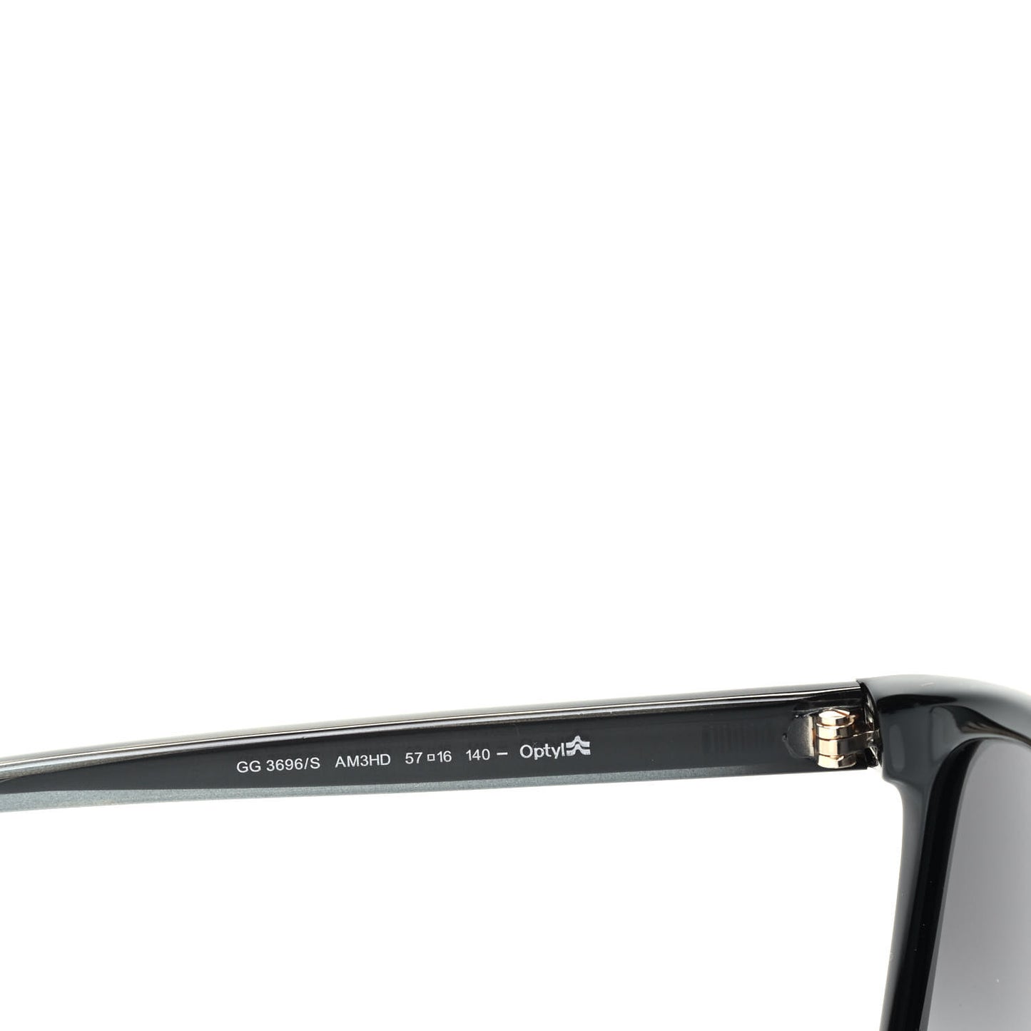 Acetate Square Frame Oversized Sunglasses GG3696/S Black Crystal