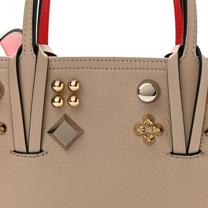 Christian Louboutin Calfskin Empire Spike Studded Mini East West Cabata Tote Feve 7 of 10