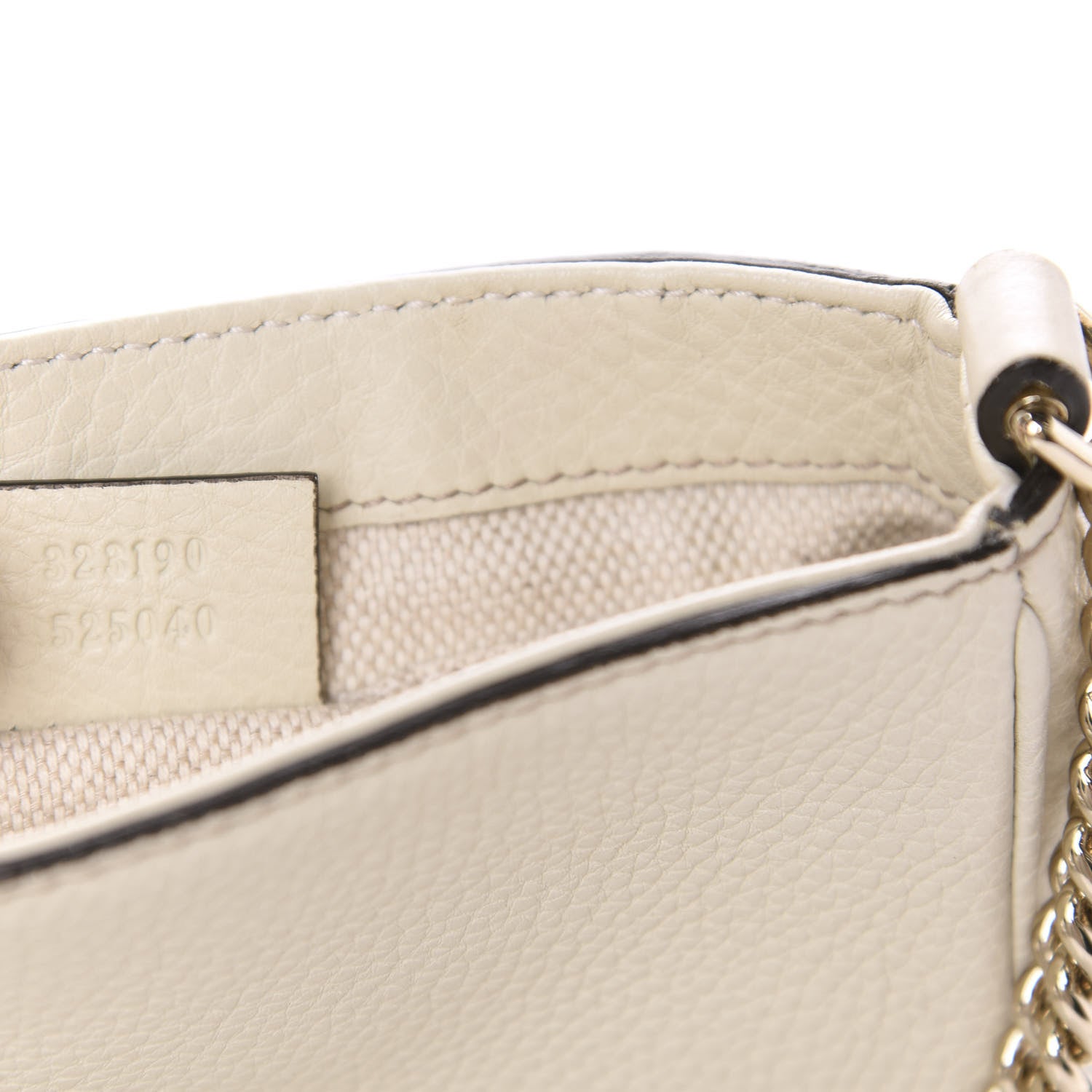 Gucci Pebbled Calfskin Small Soho Flap Crossbody Off White 9 of 11